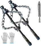 Flex‑Shaft Sewer Descaling Chain, Cable Sewers Dredge Flex for 16mm Spring, Push-Type Rotary Oil Pollution in Pipeline Blocks Drilling Tools (2Pcs)