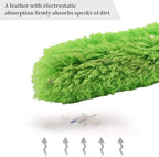 DELUX Microfiber Feather Duster Extendable Duster with 100 inches Extra Long Pole, Bendable Head & Long Handle Dusters for Cleaning Ceiling Fan, High Ceiling, Blinds, Furniture & Cars Green