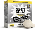 Molly's Suds Washing Machine Cleaner | Removes Odors & Grime from Front & Top Loader Machines, Including HE (Citrus - 10 Tablets)