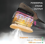 Travel Iron Steamer for Clothes, Portable 3-in-1 Handheld Steamer, Fast Heat-up, 10 Mins Continuous Steam, 180° Rotatable Handheld Press Iron for Clothes