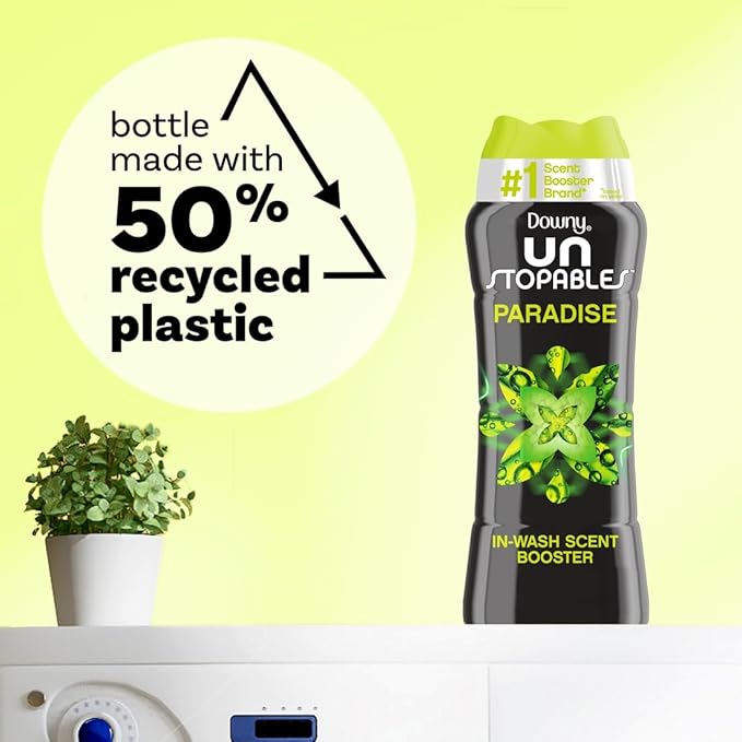 Downy Unstopables In Wash Scent Booster Beads, Paradise Scent, 24 oz, Laundry Beads for Odor Protection, Downy Scent Booster Beads, Laundry Scent Boosters