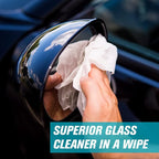 Invisible Glass 90166-4PK Large Glass Cleaning Wipes for Streak-Free Windows, Mirrors, and Glass, Lint-Free, Ammonia-Free, Tint-Safe, for Home and Auto, Canister, 28 Wipes, Pack of 4