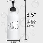 MOMEEMO Soap Dispenser Set 2 Pack, Contains Hand and Dish Soap Dispenser, Perfect for Black and White Kitchen Decor. (Black & White)