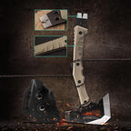 HX OUTDOORS Mercenarys Tactical Engineer Axes Multifunctional Explosion-Proof Axe Camping Artillery Fire Rescue Hammer Hiking Tools,Black