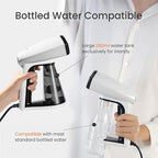 Osner Handheld Garment Steamer for clothes, 1450W Quick Heat Auto-trigger, Compact Travel Steamer, Clothes Steamer, Fabric Wrinkle Remover with Lint Brush Steam Nozzle (8.2 ft cord, White Plus)