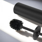 Stainless Steel Toilet Brush with Holder Set for Bathroom Storage and Organization Toilet Bowl Cleaner Brush and Holder (1, Black)