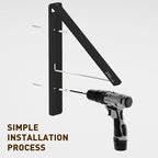 Clothes Drying Rack, Laundry Room Wall Mounted Retractable Clothes Hanger Drying Rack, Laundry Clothing Drying Rack Folding Indoor or Outdoor, Easy Installation Aluminium Dryer, 1pcs(Black)