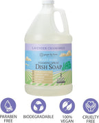 Ginger Lily Farms Botanicals Plant-Based Foaming Spray Dish Soap, Concentrated Formula with Max Grease Cleaning Power, Cruelty-Free, Lavender Chamomile Scent, 1 Gallon Refill (128 Fl Oz)