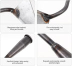 DOITOOL Iron Triangle Garden Hoe 12.4 Inch Weeding Hoe Stainless Steel Blade Manual Weeder Garden Tool for Weeding Gardening Loosening Edging Cultivating Farm