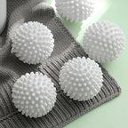 Reusable Laundry Dryer Balls, Plastic Anti-Static Fabric Softener, Reduces Wrinkles, Sustainable Cleaning Supplies, Essential Washing & Drying Aid for Soft, 6 Pack, 2.36 in (Blue/White/Red)