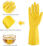 Rubber cleaning gloves 3 or 6 Pairs for Household,Reuseable dishwashing gloves for Kitchen.