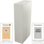 8-Cube Storage Shelf Bookcase - Wooden 4-Tier Floor Standing Open Bookshelf, Modern TV Stand up to 55 Inchs for Home and Office, Warm White