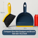 Dustpan and Broom Set Small – Mini Handheld Dustpan and Brush Combo for Home, Desktop, Sofa, Cat Litter, Car, Camping & Small Space Cleaning
