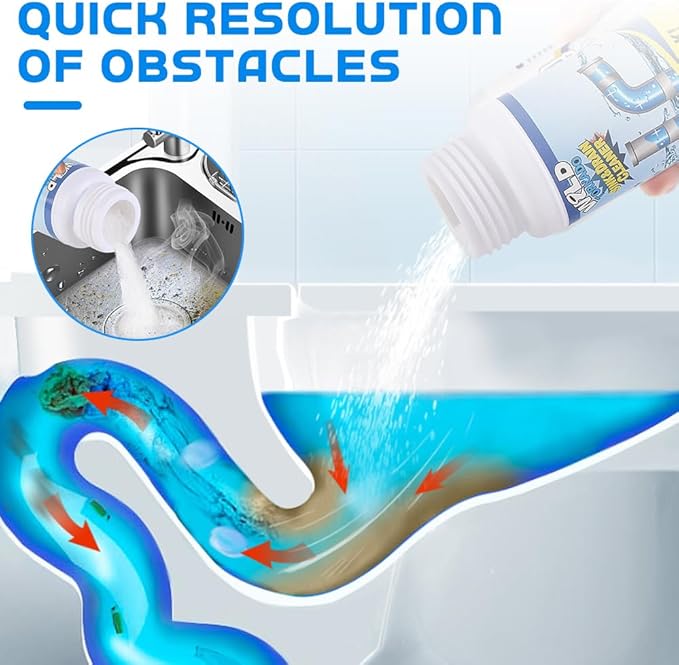 2026 Upgrade Sink Drain Cleaner, Sink and Drains Cleaner, Multi-functional Sink and Drain Cleaner Powder Cleaning, Drains Foam Cleaner, Powerful Pipe Dredging Agent for Kitchen Toilet (1Pc)