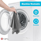 Orighty Grey Microfiber Cleaning Cloth, 100 Pack Highly Absorbent Cleaning Supplies, Lint Free Kitchen Towels Cleaning Rags, Microfiber Towels for Cars, House, Window, 12x12 inch