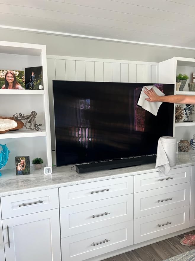 Flitz Tear Away Microfiber Towel Roll (30 Sheets) - USA-Made 12" x 12" Cloth Paper Towels - Reusable & Washable Ultra Absorbent Cleaning Cloth Roll for Cars, Kitchens, Appliances - Grey (1 Pack)