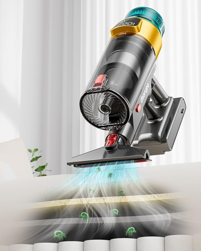 Cordless Vacuum Cleaner, 580W 48KPA 70Mins Vacuum Cleaners for Home, Stick Vacuum with Charging Dock Station, Anti-Tangle Wireless Vacumm, Rechargeable Cordless Vacuum for Pet Hair/Carpet/Hard Floor