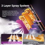 Travel Steamer for All Clothes, AUHKO Smart Garment Iron with Built-in AI Temperature Sensing Chip, LED Real Time Temperature Monitoring, 1200 Watts Portable Handheld Garment Wrinkles Remover