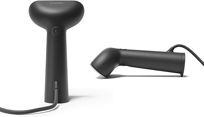 Steamery Handheld Clothes Steamer Cirrus 3, 1200W, US Plug, Heated Ironing Plate, Fast Heat Up, Garment Wrinkle Remover, Black