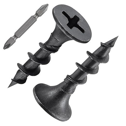 (532 pcs)#6X5/8 Black Fastener Drywall Screws-Phillips with coarse Threaded tip, Black, Suitable for Drywall Slate, Wood, etc.(1 pounds)