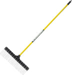 THE GROUNDSKEEPER II Rake 55-inch Lightweight Fiberglass Handle, 21-inch Head, Durable Steel Tines for Gardening, De-Thatching or Professional Landscaping