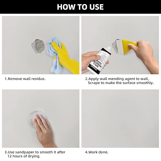 Drywall Repair Kit, Spackle Wall Repair Kit Drywall Putty for Filling Holes and Creak Damage Drywall Patch Nail Hole Filler for Walls Quick and Easy Solution