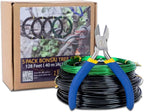 Bonsai Training Wire Set of 4, Total 128 Feet (32 Feet Each Size) 3 Size - 1.0MM, 1.5MM, 2.0MM, Corrosion and Rust Resistant (with Bonsai Wire Cutter)
