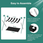 Smuxee White Bamboo Luggage Rack Pack of 2, Foldable Suitcase Stand with Storage Shelf, Easily Assembled Luggage Stand with 5 Nylon Straps for Guest Room Bedroom Hotel