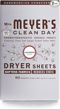 Mrs. Meyer's Clean Day Dryer Sheets Lavender, 80 Count (Pack of 2)
