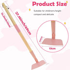 Kids Garden Lawn Hoe-Small Wooden Handle Hoe with Metal Head, 31 inches/ 79 cm Length, for Kids Garden Labor Hoe (Pink)