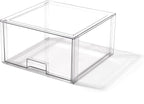 BINO | Stackable Storage Drawers, Tall X-Large - Clear | THE CRATE COLLECTION | Storage Bins With Drawers | Bathroom Organizers | Under Sink Organizer | Vanity Cabinet Home Organization