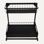 Amazon Basics L-Shape Under Sink Storage Pull Out Cabinet Organizer, Black, Pack of 2