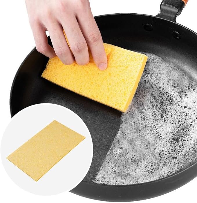 Cellulose Sponges for Dish,Heavy Duty Scrub,Messes Without Scratching Sponges Kitchen,DIY sponges(10Pack)