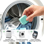 Washing Machine Cleaning Tablets: Powerful Deep Cleaning for Front Loader & Top Load Washer Machines - Clean Inside Drum and Laundry Tub Seal (12 pieces)