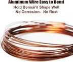 Quality Bronze Long Lasting Bonsai Training Wire Set of 3 Sizes - 1.0mm, 1.5mm, 2.0mm, Corrosion and Rust Resistant (32 Feet Each Size)