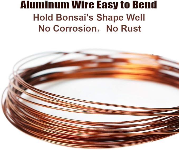 Quality Bronze Long Lasting Bonsai Training Wire Set of 3 Sizes - 1.0mm, 1.5mm, 2.0mm, Corrosion and Rust Resistant (32 Feet Each Size)