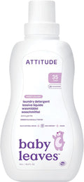 ATTITUDE Baby Laundry Detergent, EWG Verified, Plant and Mineral-Based Formula, HE Compatible, Vegan Household Products, Sweet Lullaby, 35 Loads, 35.5 Fl Oz