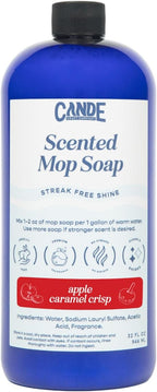 CANDE Mop Soap - Highly Scented Mop Soap, Luxury Floor Cleaner, Premium Fragranced Floor, Streak-Free Shine, 32 oz (Apple Caramel Crisp)