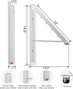 Dr.DJ Clothes Drying Rack Wall Mounted, Retractable & Foldable Clothes Hanger for Laundry Room Organization and Storage, Clothes Hanger Rack for Dorm, Closet, Balcony, Laundry Room(1P, Metal, White)