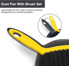 Dustpan and Broom Set Small – Mini Handheld Dustpan and Brush Combo for Home, Desktop, Sofa, Cat Litter, Car, Camping & Small Space Cleaning