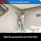 3M High Strength Spackling Compound 12 oz. and Putty Knife, Color Changing, Applies Blue, Dries White, Ideal for Use on Drywall, Plaster, Stoccu and Wood, Easy Interior and Exterior Repairs (CC-SIOC)
