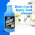 Fuller Brush Drain Line & Septic Tank Cleaner – 32 oz Enzyme-Based Drain Cleaner for Slow Drains, Grease & Food Buildup, Safe for PVC/Metal Pipes & Septic Systems (Pack of 1)