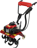 63CC Gas Powered Tiller, 4 Stroke Gas Powered Rototiller, 13.7 Inch Tilling Width, for Garden, Lawn, Greenhouses,Soil Cultivation and Orchards ﻿