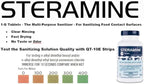 2 Bottles Steramine Sanitizer Tablet 15xQT-10 Test Strip, Multi Purpose Steramine Sanitizing Tab for Food Contact Surface Kitchen, Restaurant, Diner & Food Service by FryOilSaver Co. (300 Tablets)