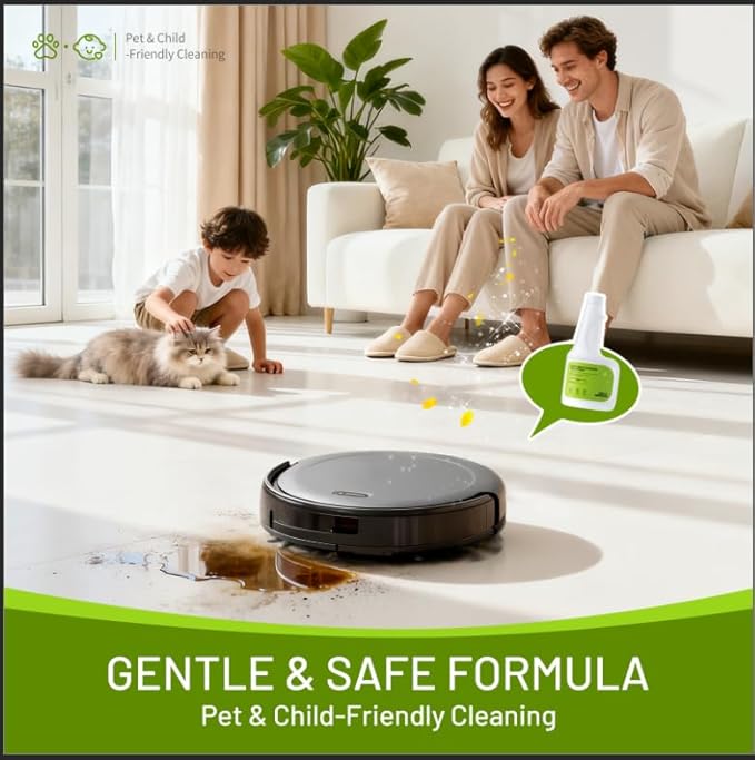 Floor Cleaning Solution, Dilution Ratio 1:200, 480 ml Osmanthus Scent Compatible with Eufy Cleaning Solution, Eco-Friendly, Plant-Based,Compatible with Omni C20, X8 Pro, X10 Omni, G series, L Series