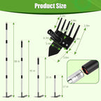 2-in-1 Hoe Garden Tools, 17-58" Weed Puller Tool with Long Handle, Heavy Duty Handle Garden Hoe and Weed Rake, Hoes for Gardening Yards Lawns Gardens Weeding