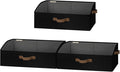 StorageWorks Closet Storage Bins, Trapezoid Organizer Box for Shelves, Fabric Clothes Bin, Foldable Organizing Baskets with Handles, Large, Black, 3-Pack