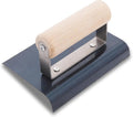 MARSHALLTOWN QLT Blue Steel Hand Edgers, Wood Handle, 152mm Length, 102mm Width, 25mm Radius, 29mm Lip, CE542B
