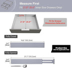 Utoplike Bamboo Drawer Dividers Large, Gray Kitchen Drawer Organizers Adjustable, Spring Loaded, Works in Dresser, Bathroom, Bedroom, Desk, 4 pcs, 2.4" H