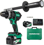 Metabo HPT 36V MultiVolt™ Cordless Brushless 1/2" Hammer Drill Kit, Power Drill Kit with Lithium-Ion Metabo Batteries , Case and Charger, Compact Lightweight Power Tool, DV36DC